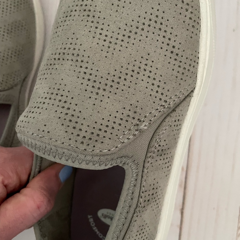 DR. SCHOLL’S Gray Suede Slip On Loafers - Picture 10 of 11